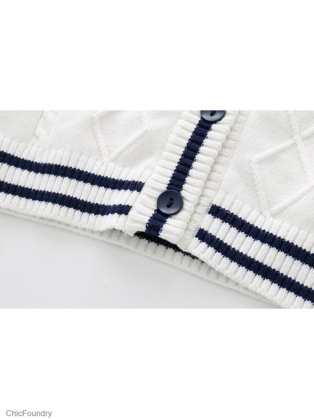 Girls Boys Cardigan Sweater Soft Cotton Knit V-Neck Long Sleeve Button Up - Picture 6 of 6